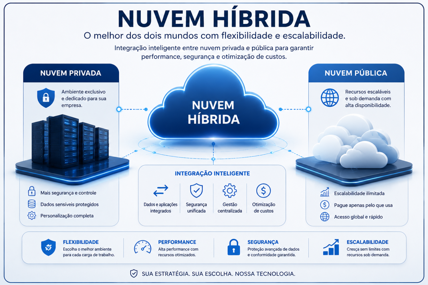 Diagrama de nuvem híbrida B2BICLOUD